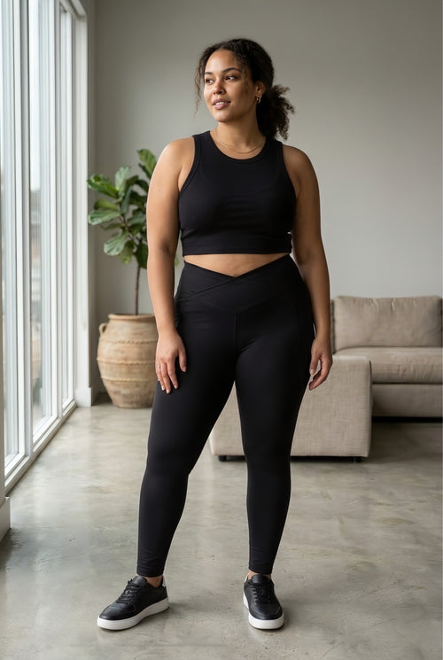 Bare Crossover Legging — Black