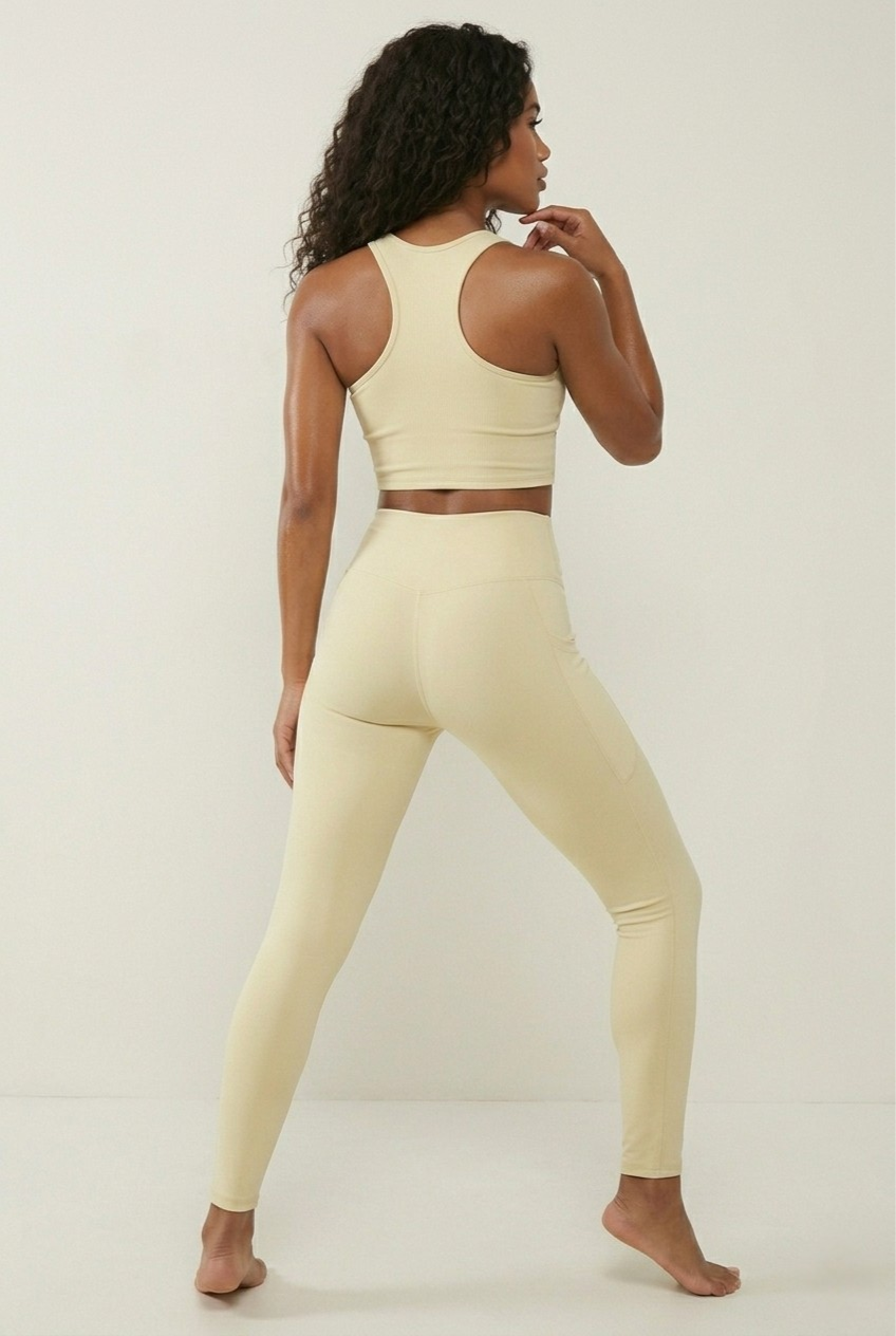Bare Crossover Legging — Buttercream