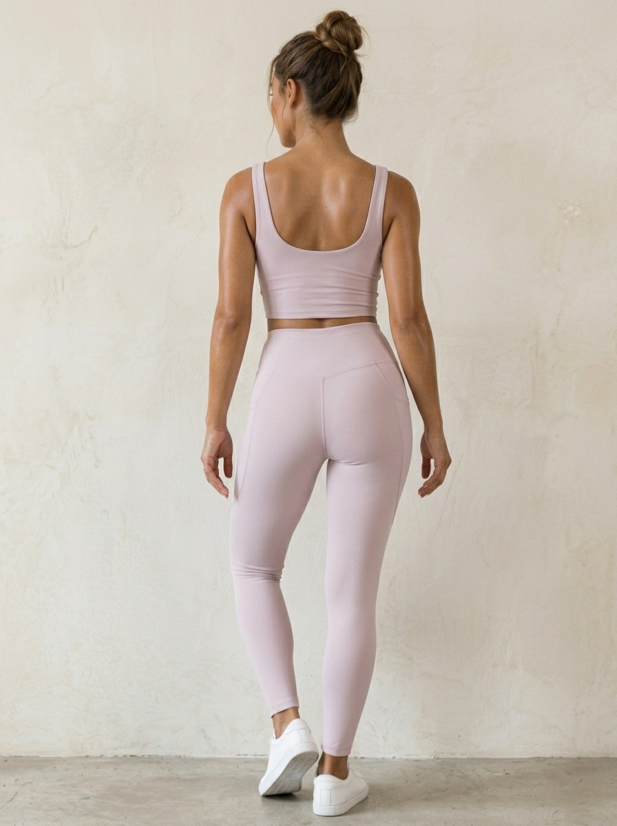 Bare Crossover Legging — Rose Quartz