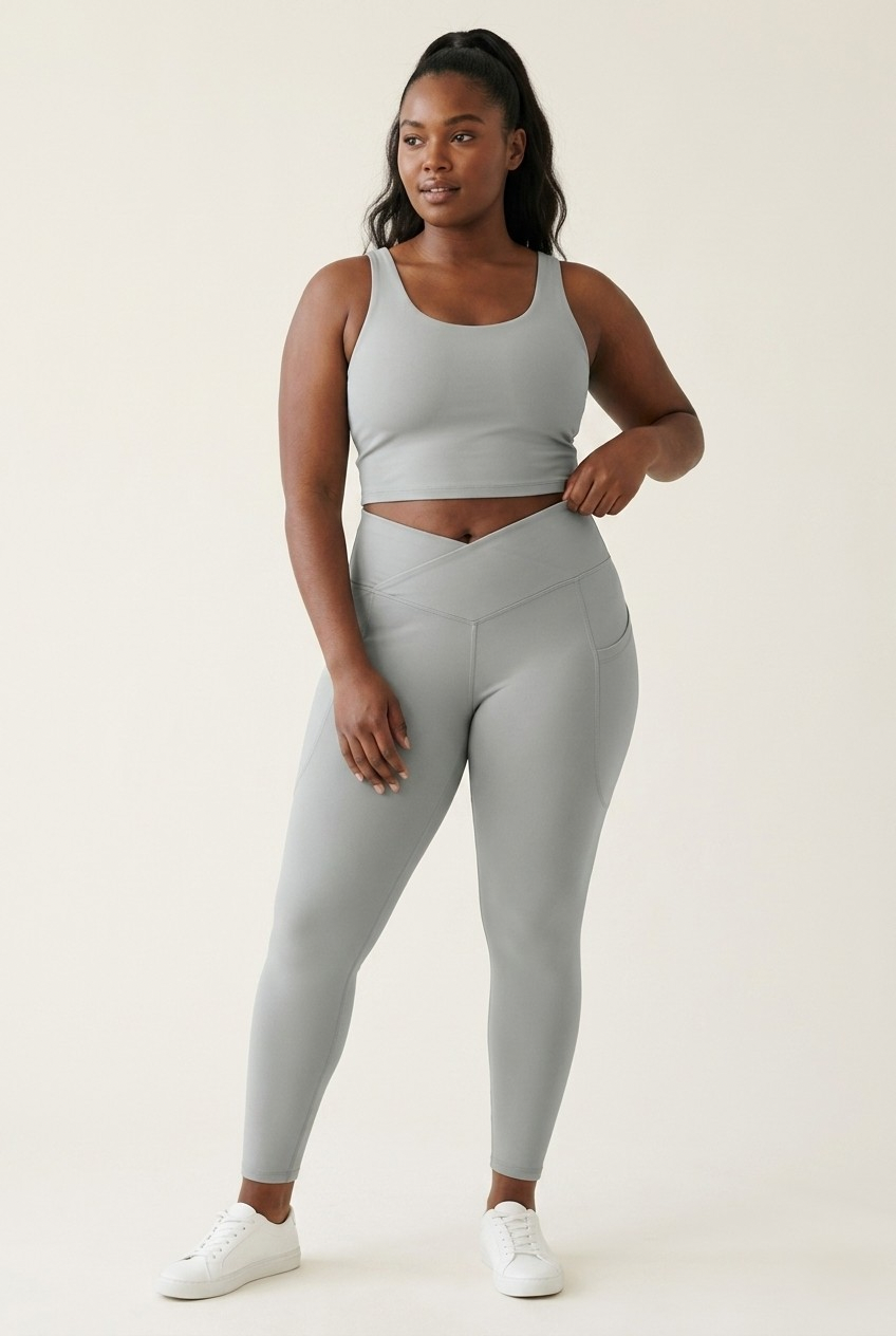 Terra Crossover Legging — Misty Grey