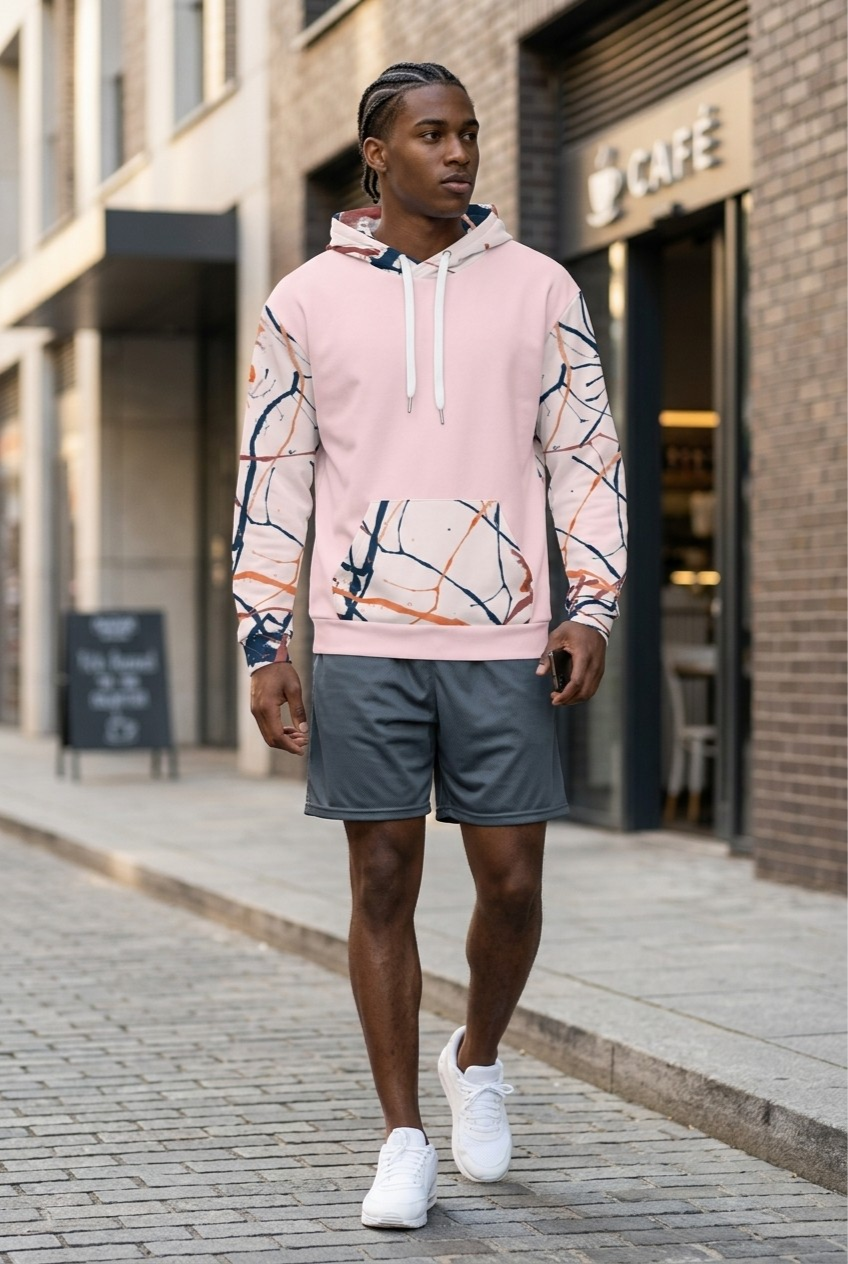 Brushstroke Blush Recycled Hoodie