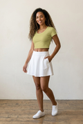 Grove Crop Tee — Acacia