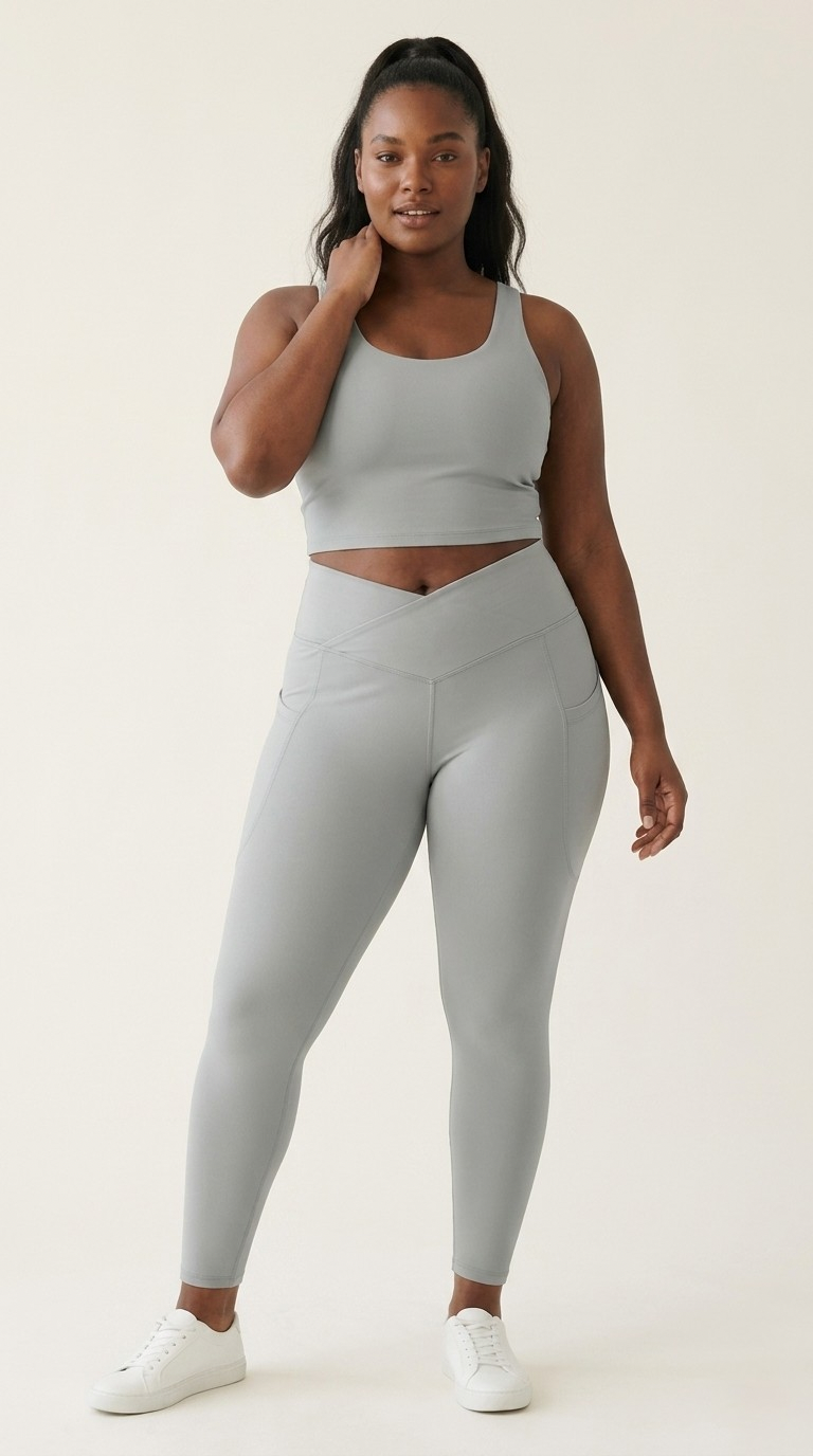 Terra Crossover Legging — Misty Grey