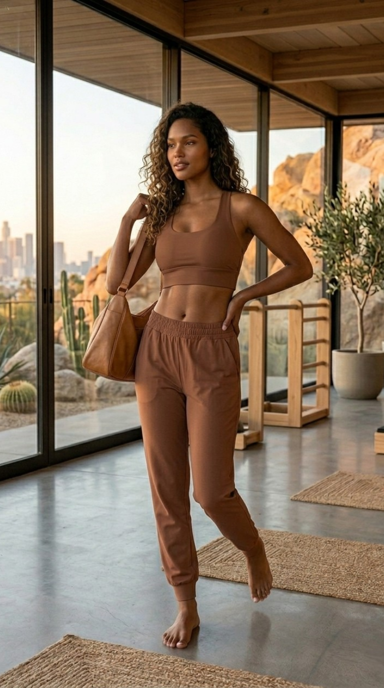 Terra Longline Bra — Terracotta