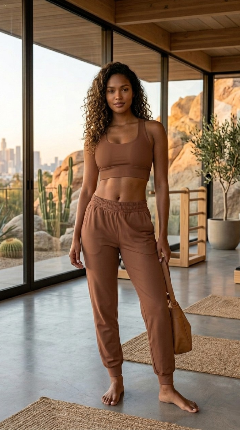 Terra Longline Bra — Terracotta