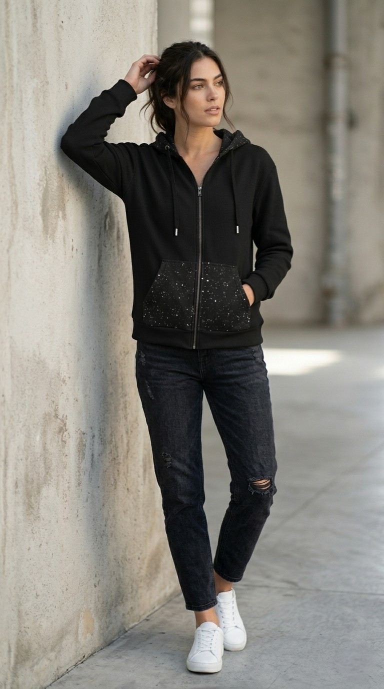 Midnight Sky Zip Hoodie