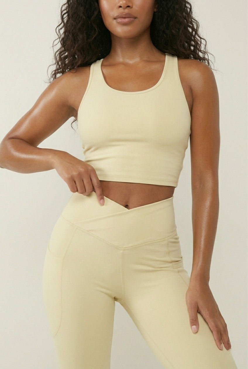 Bare Crossover Legging — Buttercream