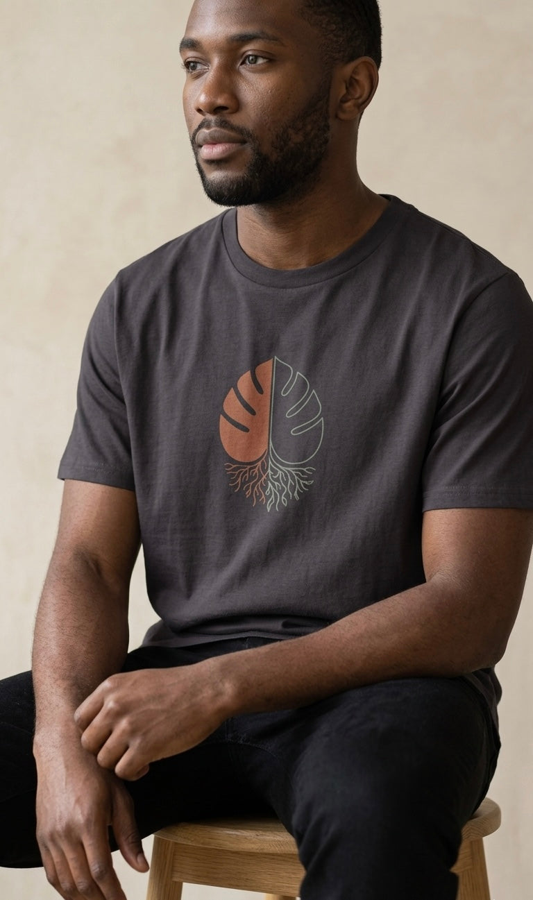 Dark Roots Organic Tee — Anthracite