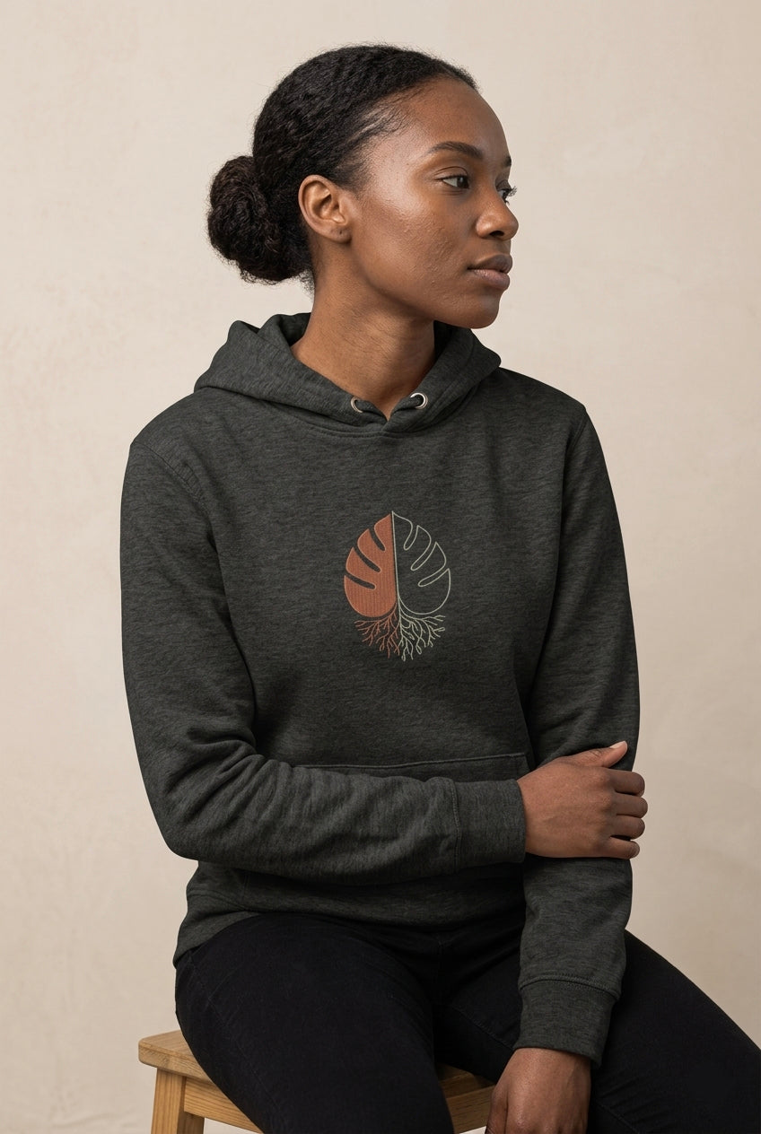 Stone & Stem Hoodie — Dark Heather Grey