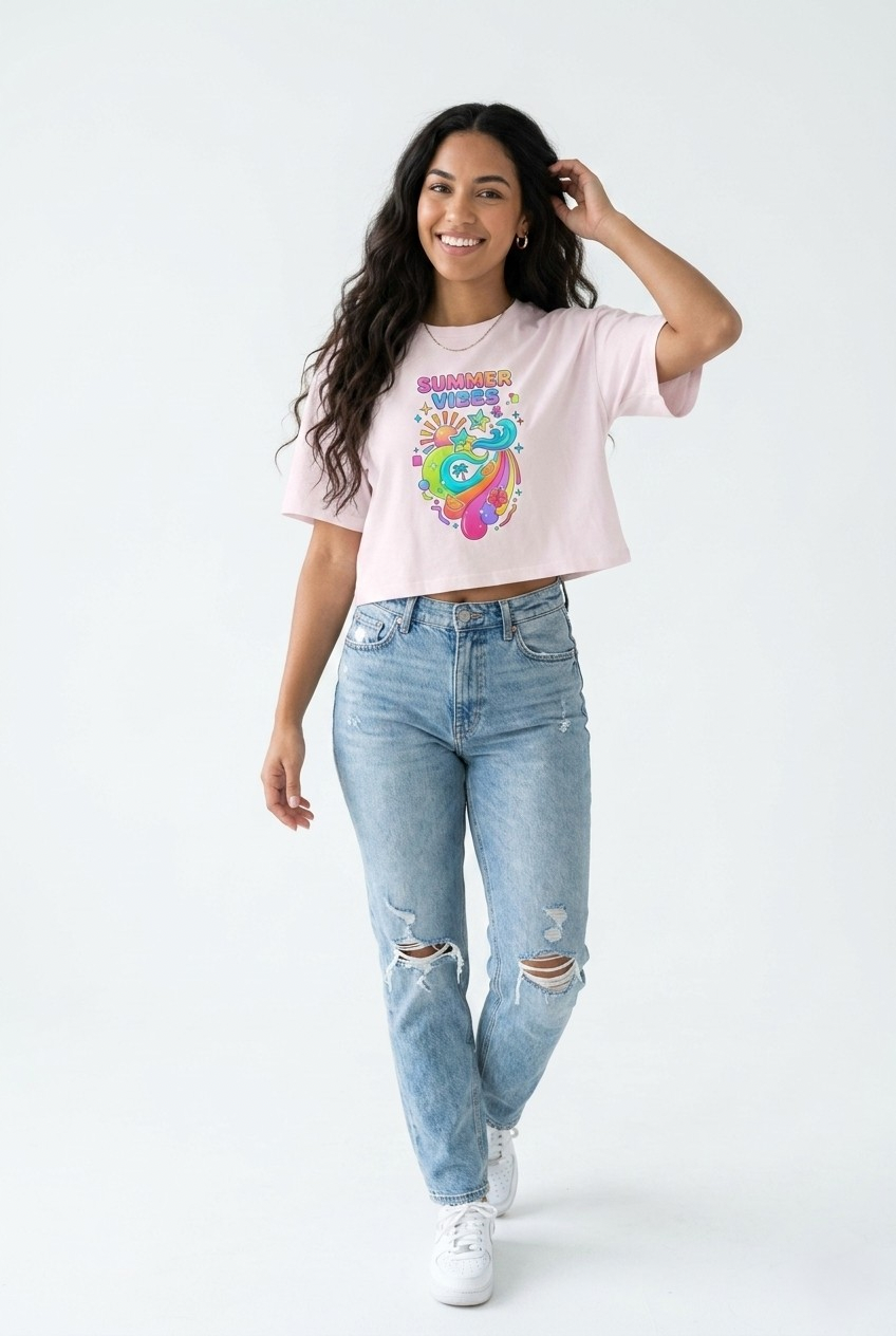 Summer Vibes Crop Tee