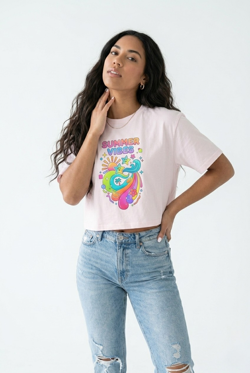 Summer Vibes Crop Tee