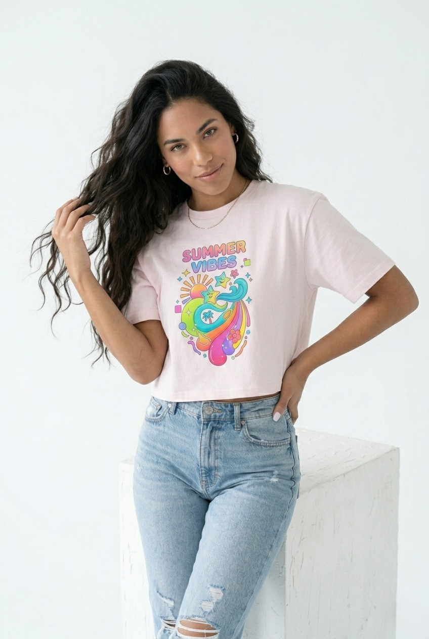 Summer Vibes Crop Tee