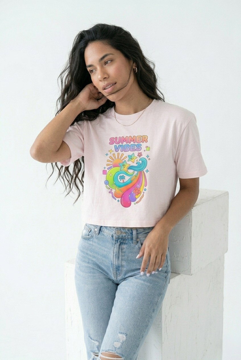 Summer Vibes Crop Tee