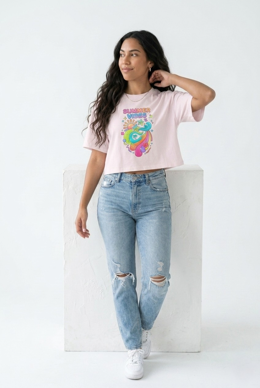 Summer Vibes Crop Tee