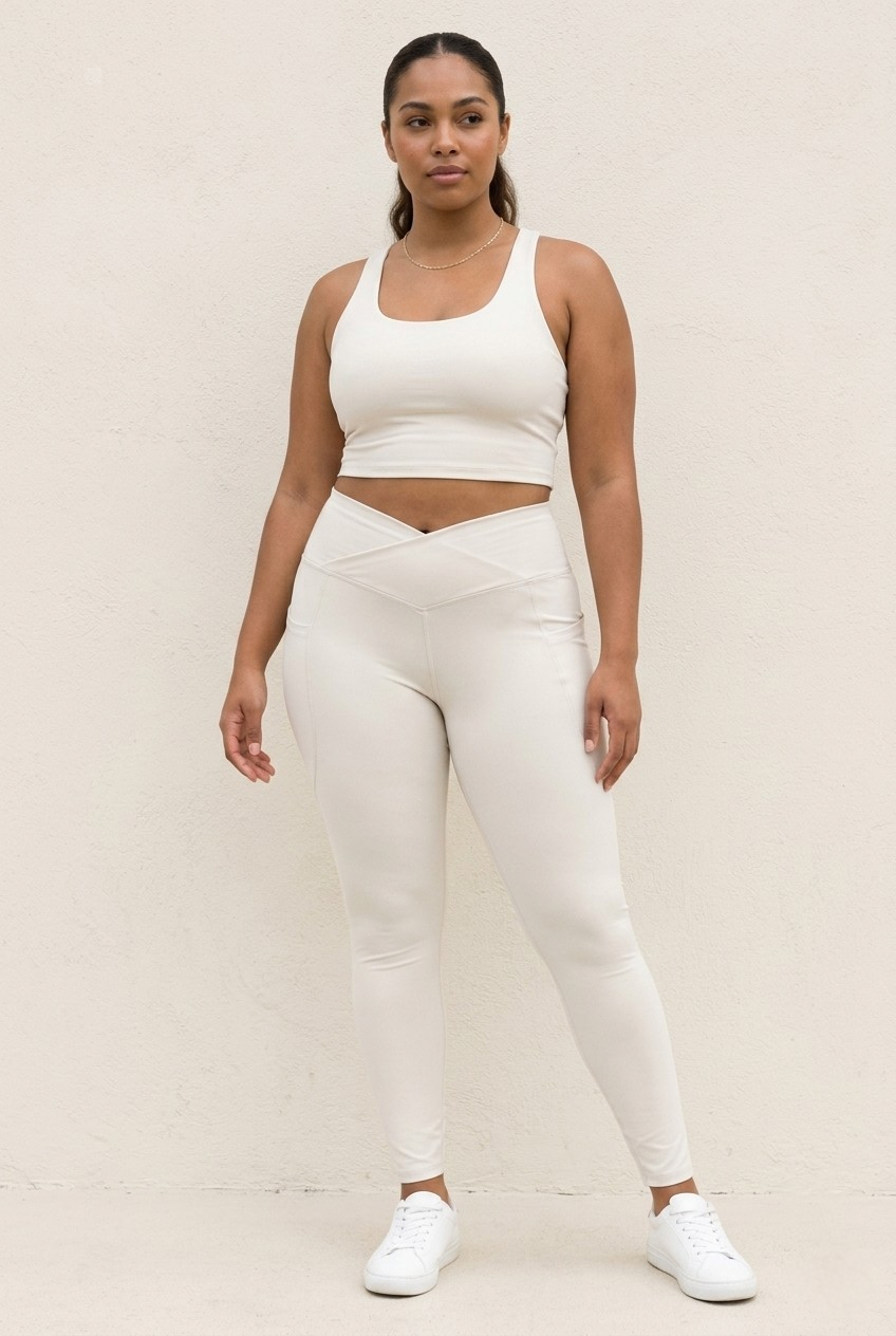 Terra Crossover Legging — Warm Cream