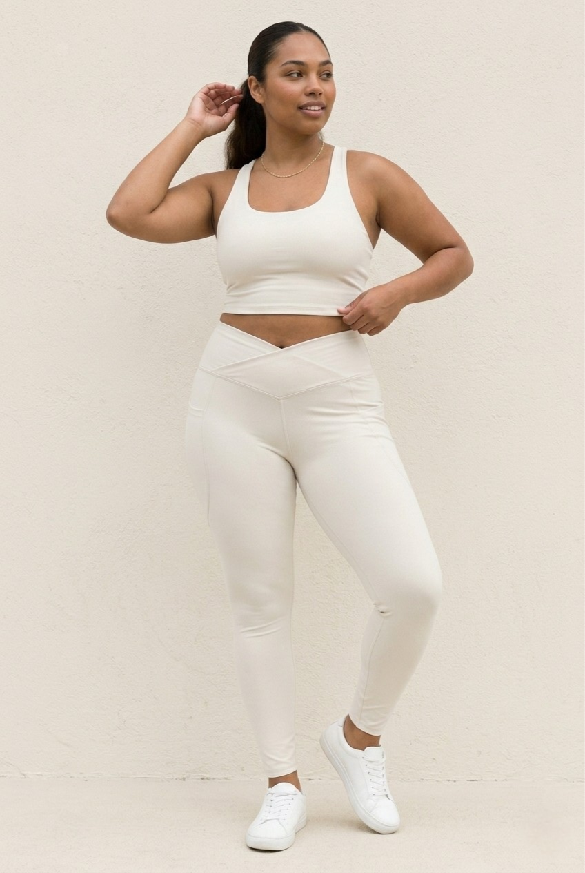 Terra Crossover Legging — Warm Cream