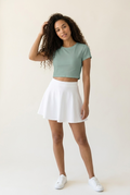Grove Crop Tee in Eucalyptus