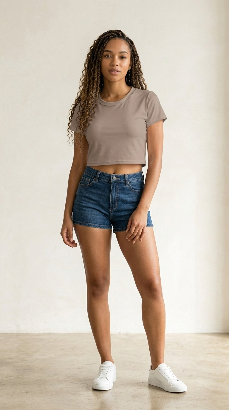 Grove Crop Tee — Light Cocoa