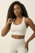 Bare Longline Bra — Alabaster